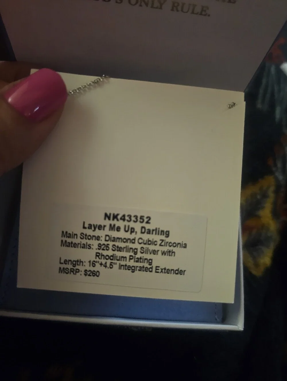 Bombparty Sterling Club Layer Me Up Darlin Necklace NIB - Picture 3 of 3